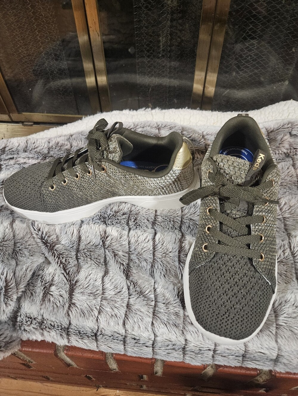 Keds Women' Olive Knit Lace-Up Sneakers